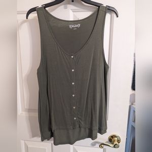 Mudd Olive Green High/low tank